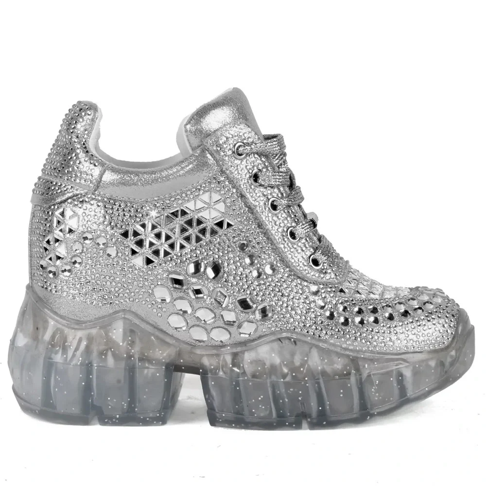 Anthony Wang Chunky Silver Gem Sneakers